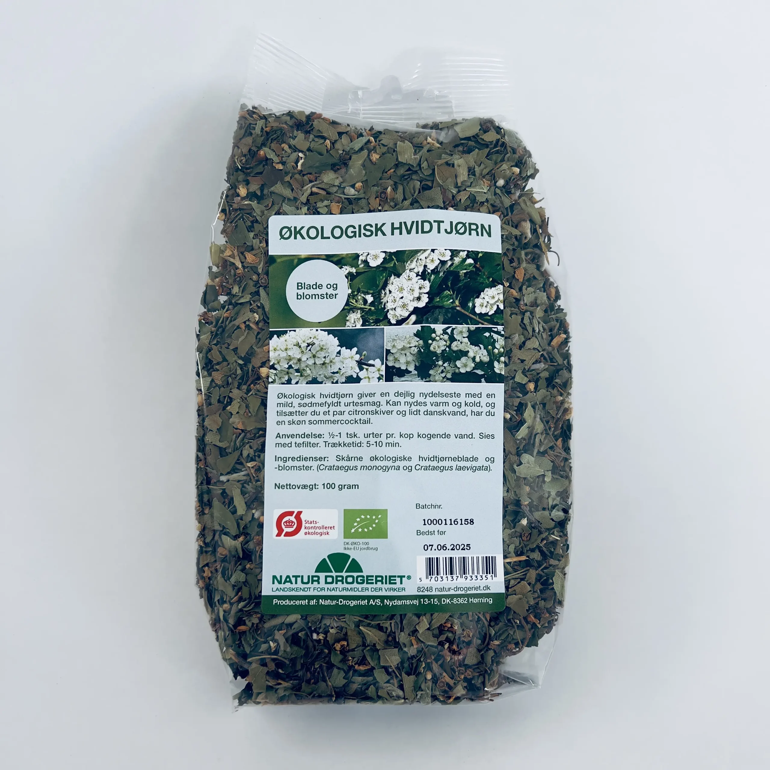 Hvidtjørn med blomst økologisk 100 gram