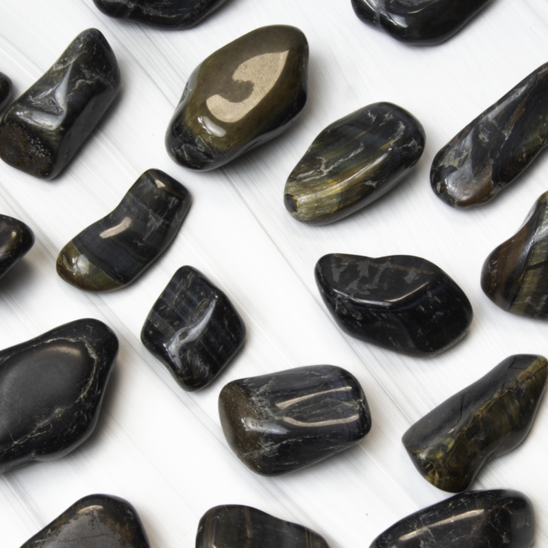 Falkeøje | Lommesten | 2 - 3,5 cm.