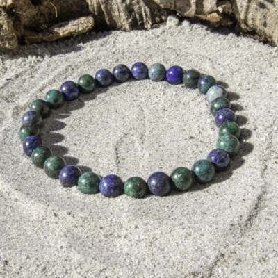 Azurit Malakit armbånd 6 mm