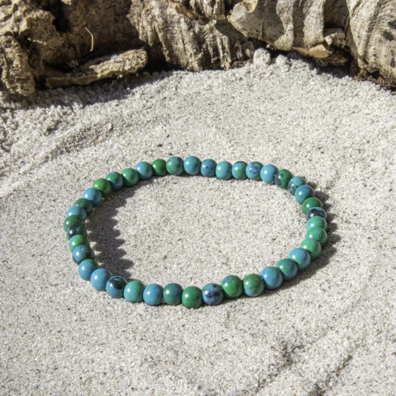 Chrysocolla armbånd til børn 4 mm