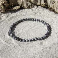 Snefnug Obsidian armbånd 4 mm