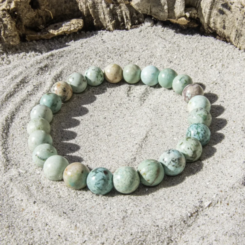 Peruviansk Turquoise armbånd 8 mm