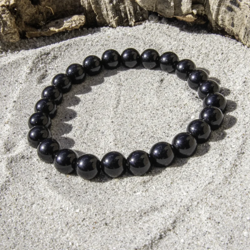 Sort Obsidian armbånd 8 mm