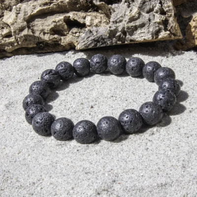 10 mm. Lava armbånd
