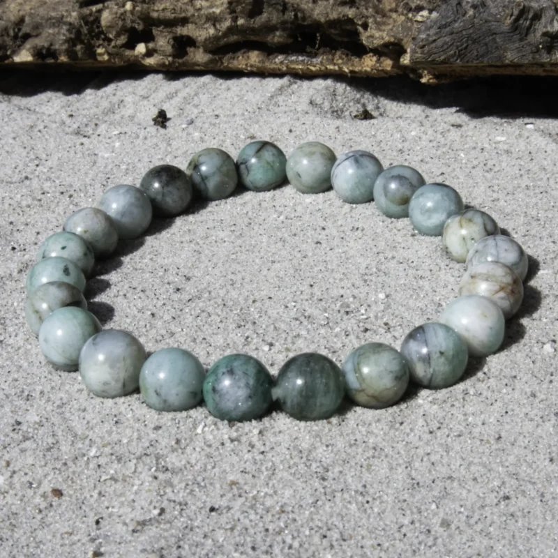 8 mm smaragd armbånd