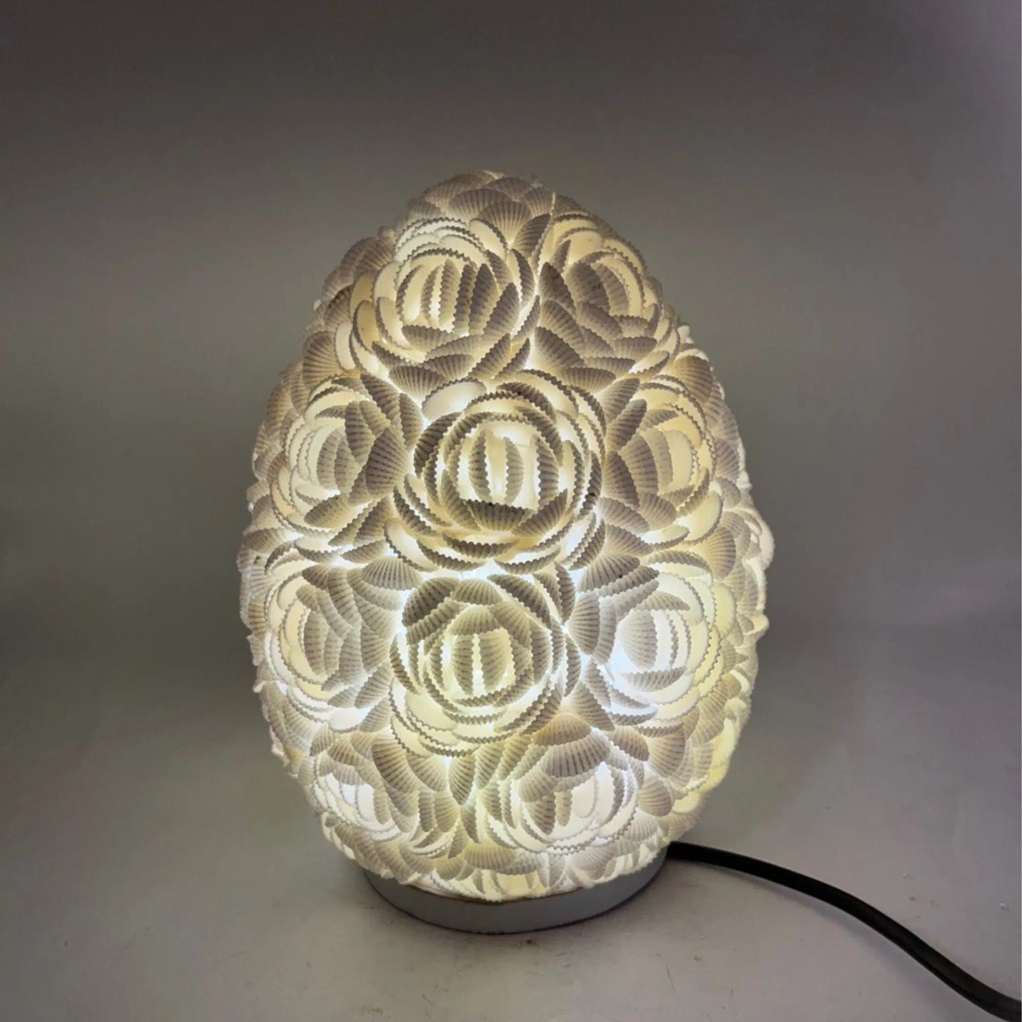 Rose Oval | Boho Musling Lampe | 20 cm. 2