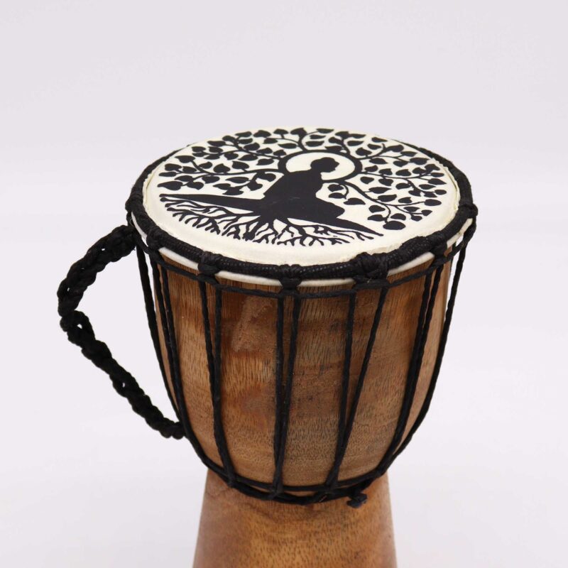 Buddha Djembe Tromme fra siden