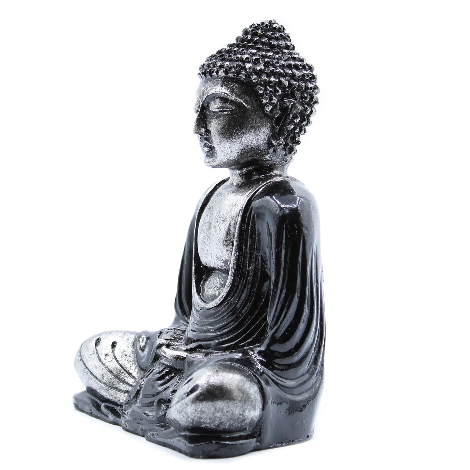 Mediterende Buddha | Figur | 15 x 12 cm. - Billede 3