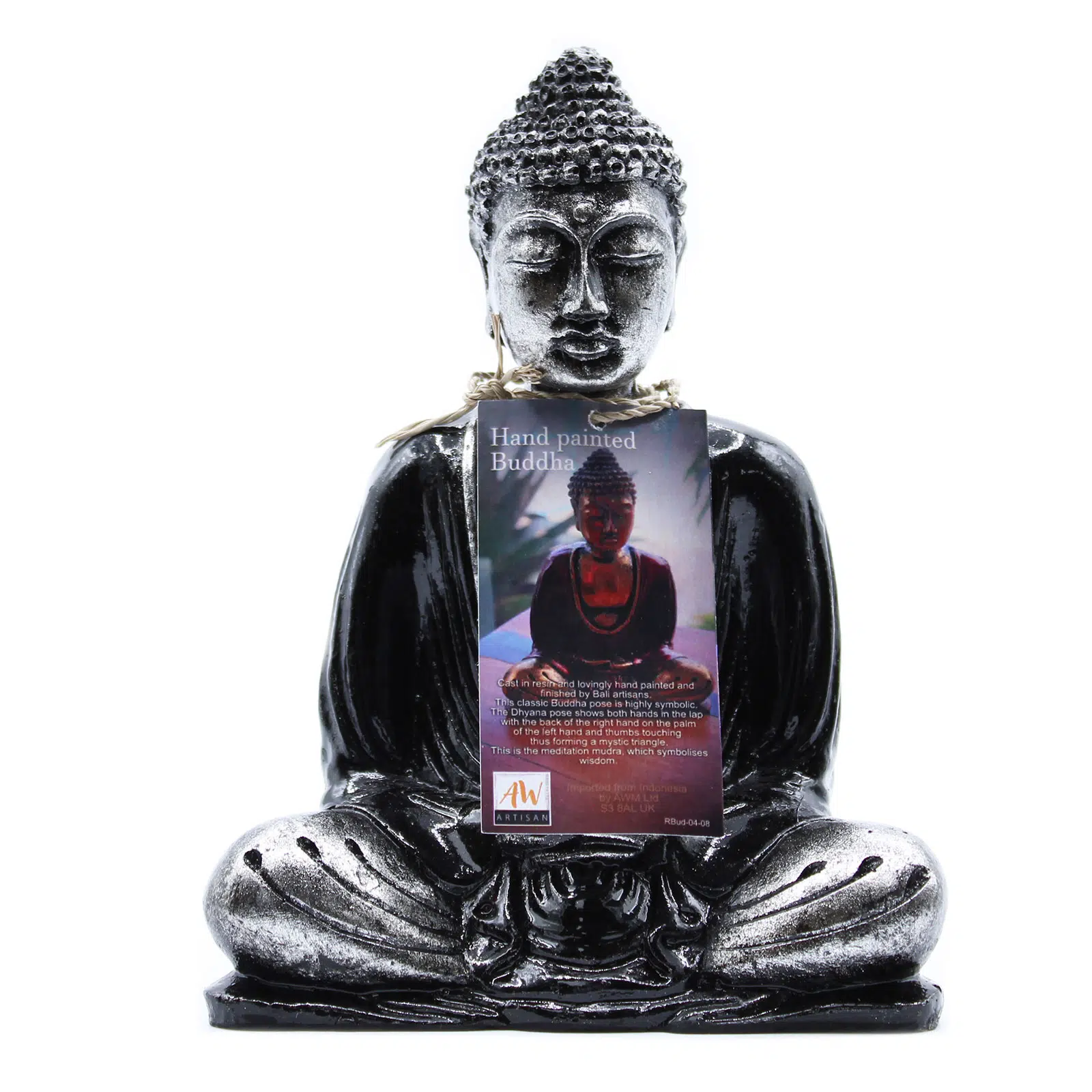 Mediterende Buddha | Figur | 15 x 12 cm. - Billede 2