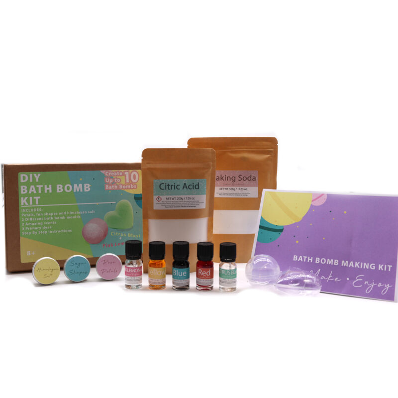 Badebombe Kit DIY | Lav selv badebomber | Citrus Blast + Pink Lemonade - Image 2