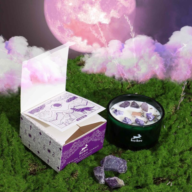 Lavendel & Ametyst | Krystal Duftlys | Hop Hare - Image 5