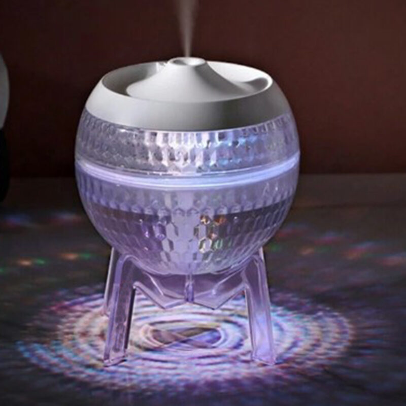 Hvid Damp Diffuser | Mondo Planet | USB | 350 ml. | Farve Skiftende - Image 2
