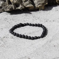 lava armbånd 4 mm til børn i sort nuance