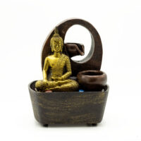 Gylden Buddha Vandfontæne | 21,5 cm