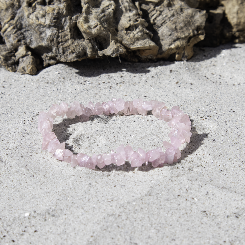 Rosakvarts | Chip Armbånd | 19 cm.