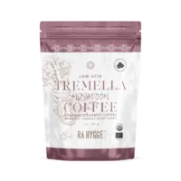 tremella svampekaffe i plast pose med lilla nuancer