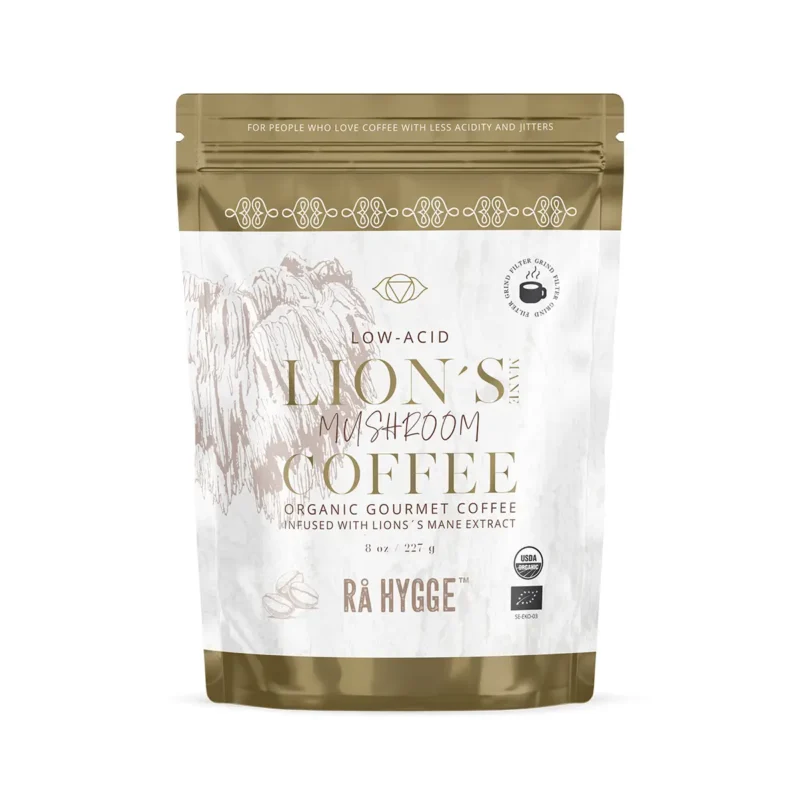 lions mane filterkaffe I plast pose