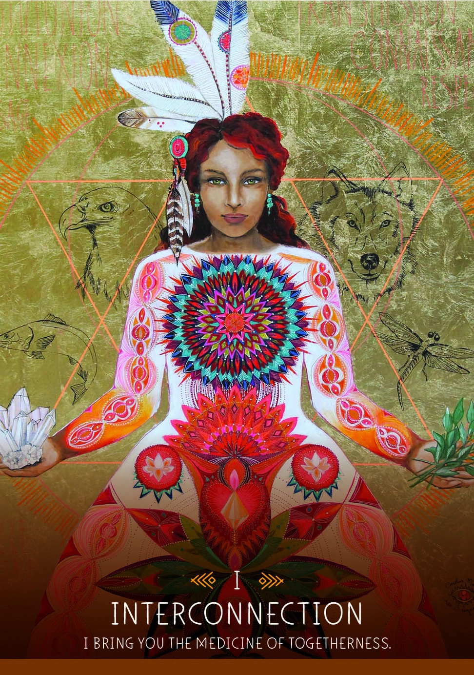 kvinde i lyserød med mandala hjerte