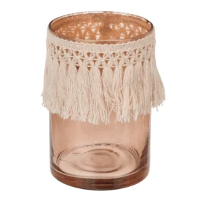 Glas fyrfadsstage, Boho Style,