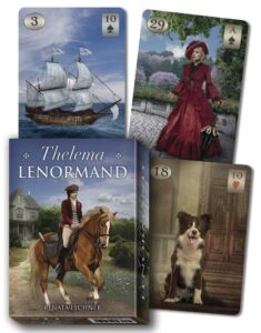 Lenormand orakelkort med eksempel på 3 kort
