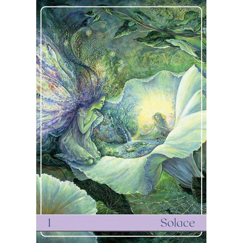 angelic vibrations oracle orakelkort eksempel med engel siddende i blomst
