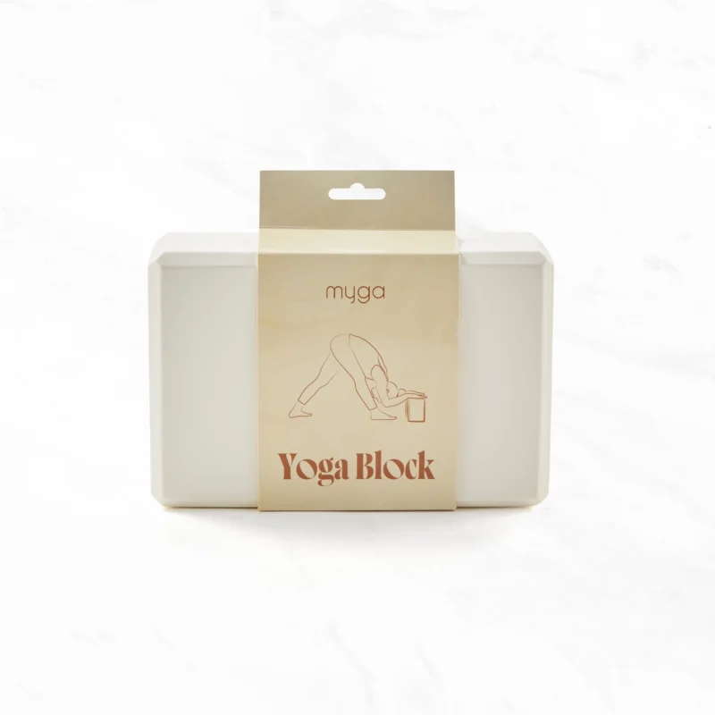 creme MYGA yoga blok set forfra