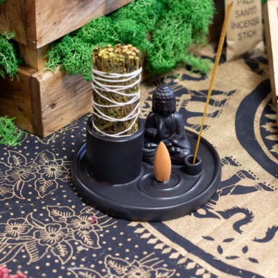 mat sort buddha smudge palo santo holder