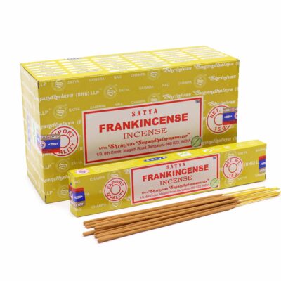 frankincense røgelsespinde satya i gul æske
