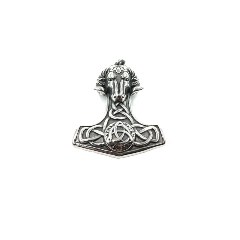 mjølner amulet halskæde vedhæng i rustfrit stål