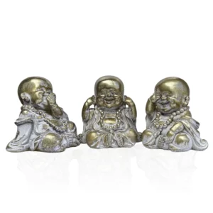 buddha se, hør, tal statue med 3 statuer i et sæt