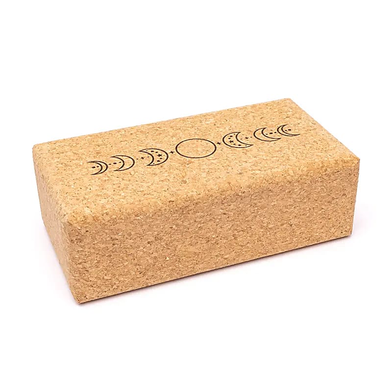 månefase yoga kork blok liggende