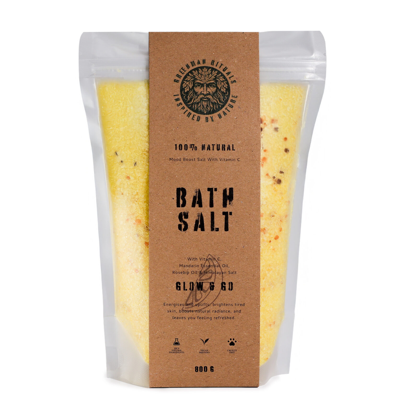 Glow & Go | Mandarin | Badesalt | Greenman Rituals | 800 gram