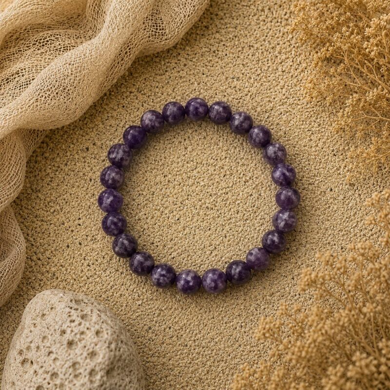 lepidolit 8 mm armbånd