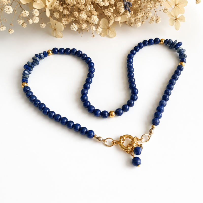 lapis lazuli krystal halskæde