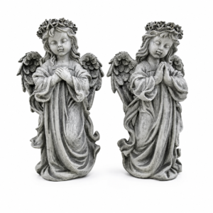 lysets engle statue med LED lys