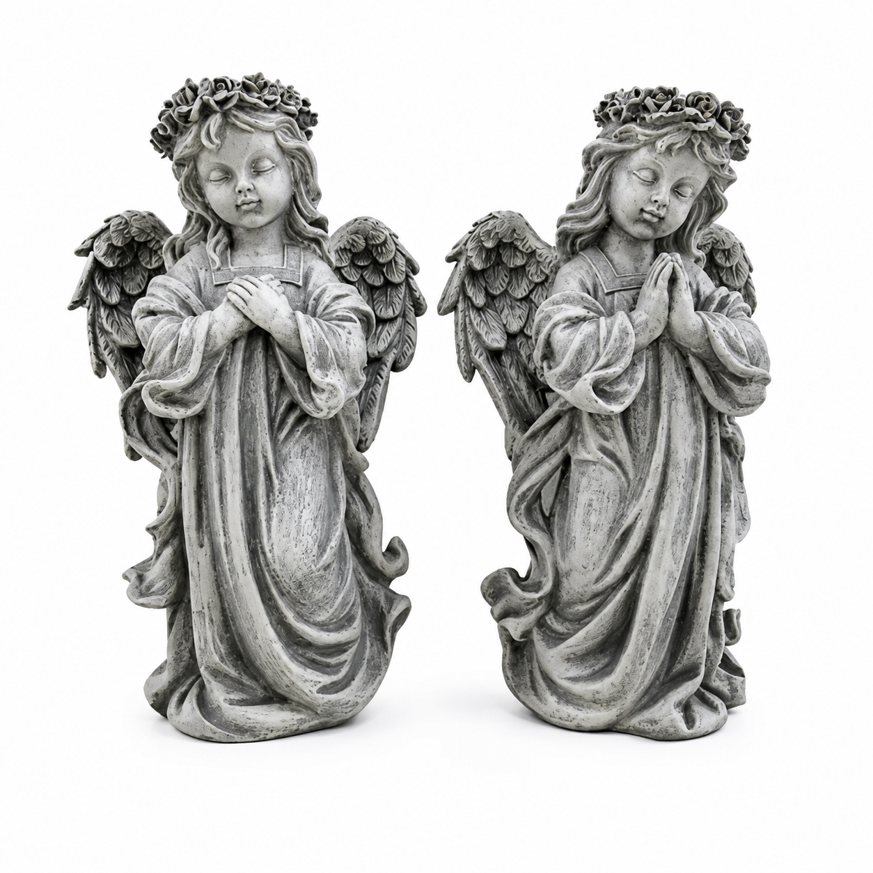 lysets engle statue med LED lys