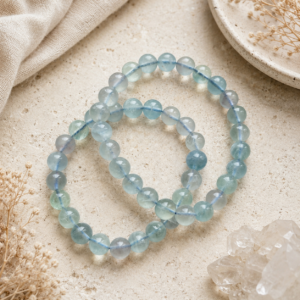 blå fluorit armbånd 8 mm